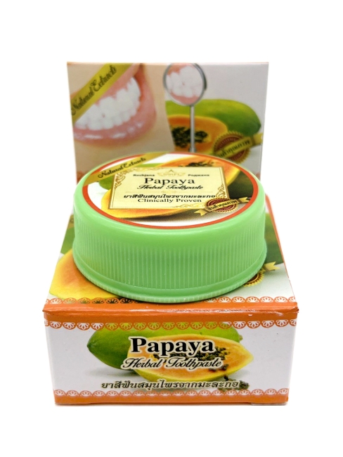 Rochjana Зубная паста отбеливающая растительная с экстрактом папайи Papaya Herbal Toothpaste, 30 г Rochjana Зубная паста отбеливающая растительная с экстрактом папайи Papaya Herbal Toothpaste, 30 г