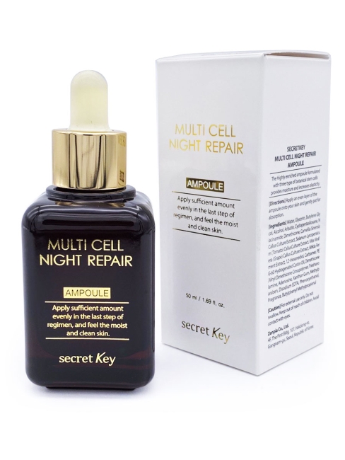 Secret Key Сыворотка для лица ночная с фитостволовыми клетками Multi Cell Night Repair Ampoule, 50 мл Secret Key Сыворотка для лица ночная с фитостволовыми клетками Multi Cell Night Repair Ampoule, 50 мл