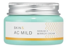 Holika Holika Skin & AC Mild Sebum-X Mirror Cream Крем-гель для жирной и проблемной кожи, 60 мл Holika Holika Skin & AC Mild Sebum-X Mirror Cream Крем-гель для жирной и проблемной кожи, 60 мл