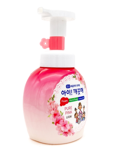 LION Жидкое пенное антибактериальное мыло для рук Цветочный букет Ai Kekute Foam Hand Soap Pure Pink, 250 мл LION Жидкое пенное антибактериальное мыло для рук Цветочный букет Ai Kekute Foam Hand Soap Pure Pink, 250 мл