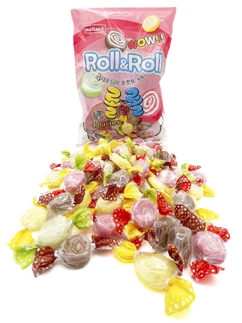 Melland Карамель мягкая 4 молочно-фруктовых вкуса Roll & Roll Soft Candy, 350 г Melland Карамель мягкая 4 молочно-фруктовых вкуса Roll & Roll Soft Candy, 350 г