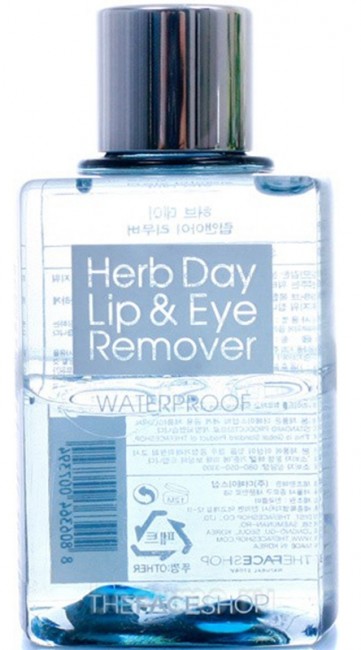 THE FACE SHOP Herb Day Lip&Eye Make Up Remover Water Proof Средство для снятия макияжа, 130 мл