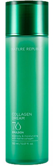 NATURE REPUBLIC Collagen Dream 70 Emulsion Увлажняющая эмульсия с морским коллагеном, 150 мл NATURE REPUBLIC Collagen Dream 70 Emulsion Увлажняющая эмульсия с морским коллагеном, 150 мл