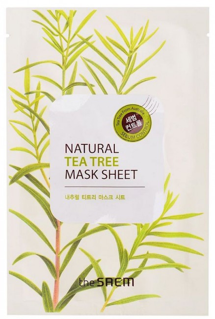 The Saem Natural Tea Tree Mask Sheet Тканевая маска для лица с экстрактом чайного дерева, 21 мл The Saem Natural Tea Tree Mask Sheet Тканевая маска для лица с экстрактом чайного дерева, 21 мл