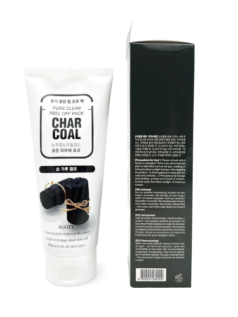 Jigott Маска-пленка очищающая с древесным углем Charcoal Pure Clean Peel Off Pack, 180 мл Jigott Маска-пленка очищающая с древесным углем Charcoal Pure Clean Peel Off Pack, 180 мл