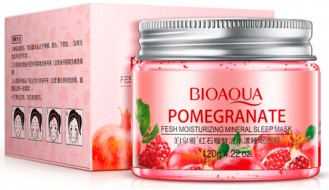 Bioaqua Pomegranate Fresh Moisturizing Mineral Sleep Mask Ночная антивозрастная маска на основе экстракта граната, 120 г
