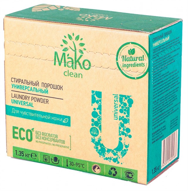 MaKo Clean Стиральный порошок универсальный 1,35 кг.