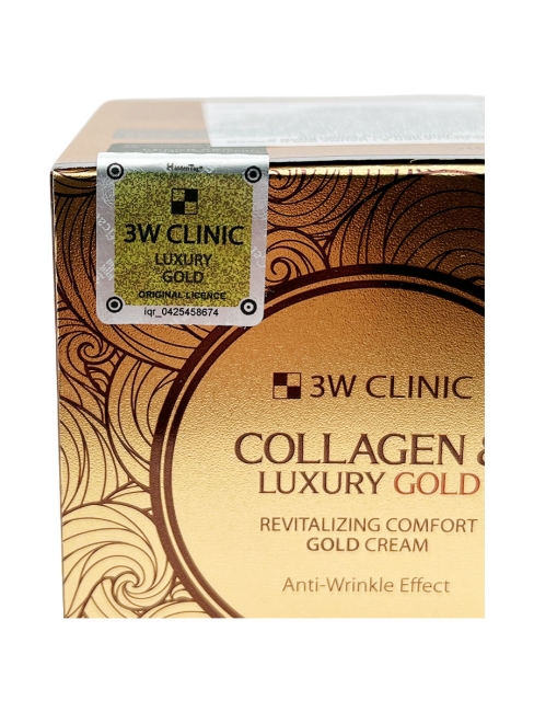 3W Clinic Крем для лица антивозрастной с коллагеном и коллоидным золотом Collagen & Luxury Revitalizing Comfort Gold Cream, 100 г