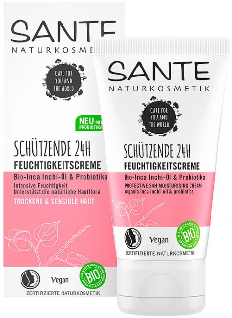 Sante Увлажняющий дневной крем для сухой кожи лица с маслами инка-инчи и карите, 50 мл Sante Увлажняющий дневной крем для сухой кожи лица с маслами инка-инчи и карите, 50 мл