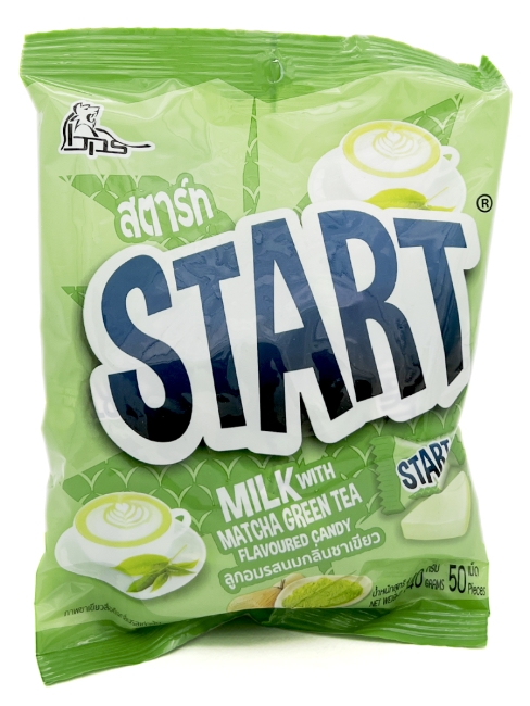 Boonprasert Конфета жевательная со вкусом зеленого чая и молока Start Milk With Matcha Green Tea Flavoured Candy (50 шт), 140 г