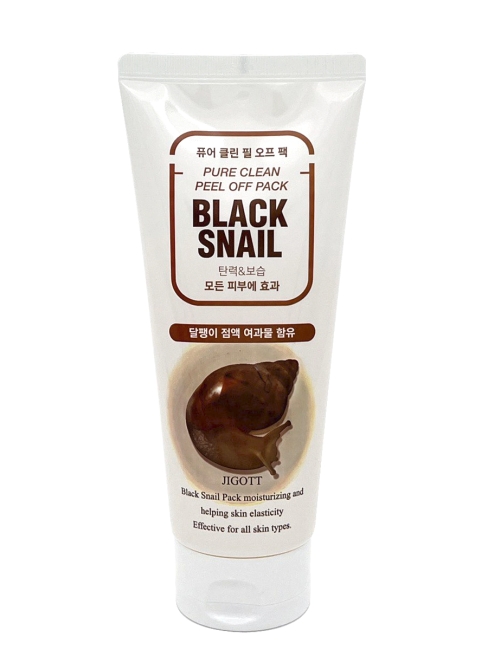 Jigott Маска пленка для лица очищающая с экстрактом слизи черной улитки Black Snail Pure Clean Peel Off Pack, 180 мл