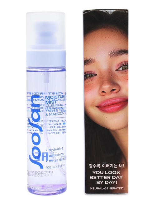 SOOSAN Увлажняющий мист для лица с экстрактами белого чая и мангустина Moisturizing Mist With White tea & Mangosteen, 100 мл