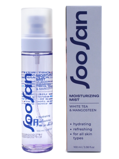 SOOSAN Увлажняющий мист для лица с экстрактами белого чая и мангустина Moisturizing Mist With White tea & Mangosteen, 100 мл
