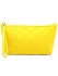 Косметичка женская дорожная стеганая желтая, 22 x 13 см