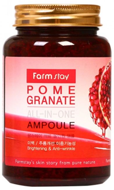 FarmStay Pomegranate All-in-One Ampoule Многофункциональное ампульное средство с экстрактом граната, 250 мл