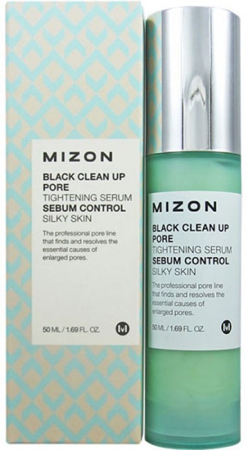 MIZON Black Clean Up Pore Tightening Serum Отшелушивающая сыворотка для сужения пор, 50 мл MIZON Black Clean Up Pore Tightening Serum Отшелушивающая сыворотка для сужения пор, 50 мл