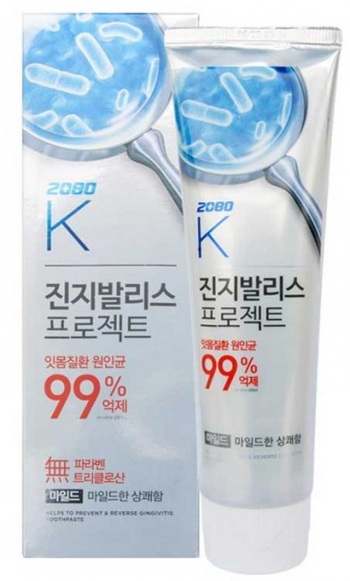 KeraSys Dental Clinic 2080 K Mild Зубная паста Антибактериальная Голубая с Гинко, 100 г KeraSys Dental Clinic 2080 K Mild Зубная паста Антибактериальная Голубая с Гинко, 100 г