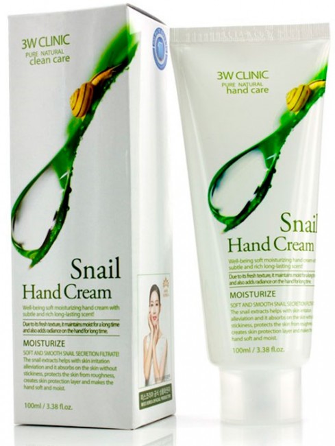 3W Clinic Комплект увлажняющих кремов для рук с муцином улитки Moisturizing Snail Hand Cream, 2*100 мл 3W Clinic Комплект увлажняющих кремов для рук с муцином улитки Moisturizing Snail Hand Cream, 2*100 мл