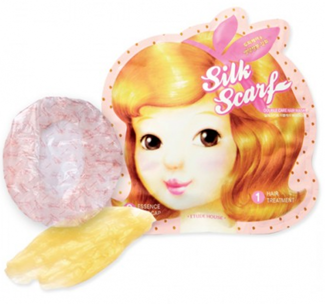ETUDE HOUSE Silk Scarf Double Care Hair Mask Восстанавливающая маска шапочка для волос, 15+5 г ETUDE HOUSE Silk Scarf Double Care Hair Mask Восстанавливающая маска шапочка для волос, 15+5 г
