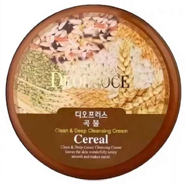 Deoproce Premium Clean & Deep Cereal Cleansing Cream Крем для лица очищающий зерновой, 300 г