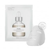 Dermal Shop Collagen Essence Mask Pearl Инновационная коллагеновая маска для лица c комплексом аминокислот, витаминов, пептидов и жемчужной пудрой, 25 г
