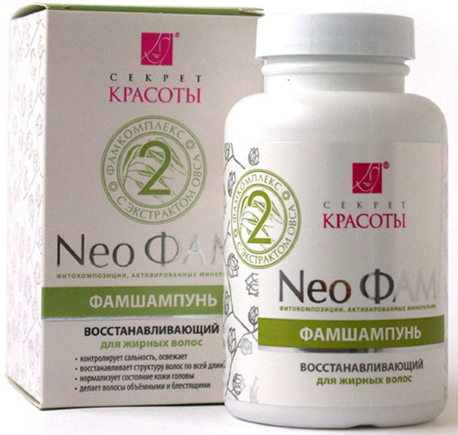 БиоБьюти Фамшампунь № 2 Neo Фам Восстанавливающий для жирных волос, 130 г 