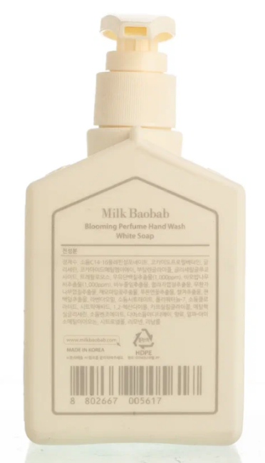 Milk Baobab Гель-пенка для рук Perfume Hand Wash White Soap, 250 мл