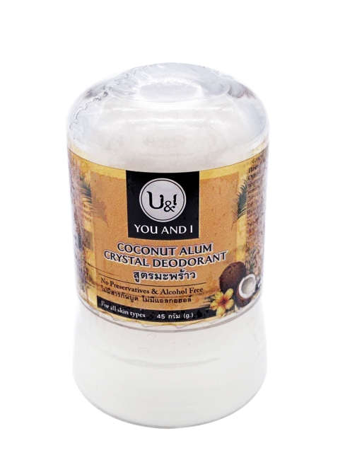 YOU AND I Дезодорант кристаллический натуральный с Кокосом Stick Body Deodorant With Coconut, 45 г