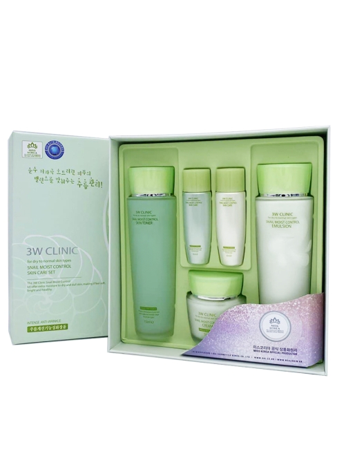 3W Clinic Набор для комплексного ухода за кожей лица со слизью улитки Snail Moist Control Skin Care Set 3W Clinic Набор для комплексного ухода за кожей лица со слизью улитки Snail Moist Control Skin Care Set