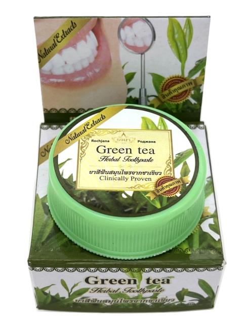 Rochjana Зубная паста отбеливающая растительная с экстрактом зеленого чая Green Tea Herbal Toothpaste, 30 г Rochjana Зубная паста отбеливающая растительная с экстрактом зеленого чая Green Tea Herbal Toothpaste, 30 г