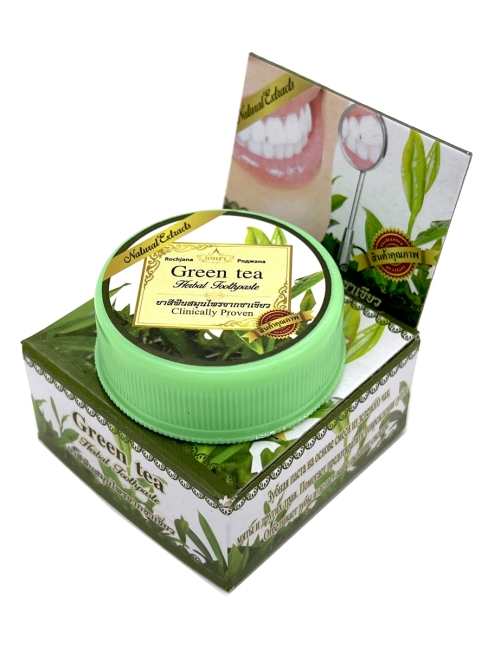 Rochjana Зубная паста отбеливающая растительная с экстрактом зеленого чая Green Tea Herbal Toothpaste, 30 г Rochjana Зубная паста отбеливающая растительная с экстрактом зеленого чая Green Tea Herbal Toothpaste, 30 г