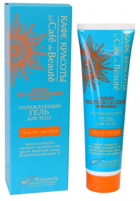 Кафе Красоты Охлаждающий гель для тела после загара, 100 мл Кафе Красоты Охлаждающий гель для тела после загара, 100 мл