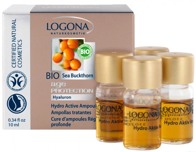 Logona Age Protection Ампульный гидроактивный комплекс против морщин с Био-Облепихой, 10 мл