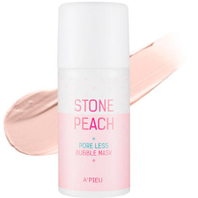 A'PIEU Stone Peach Pore Less Bubble Mask Кислородная маска для очищения и сужения пор, 60 г