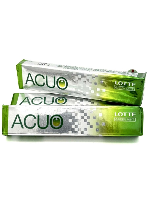 LOTTE Жевательная резинка без сахара зеленая мята 3 пачки ACUO Green Mint, 3x21 г LOTTE Жевательная резинка без сахара зеленая мята 3 пачки ACUO Green Mint, 3x21 г