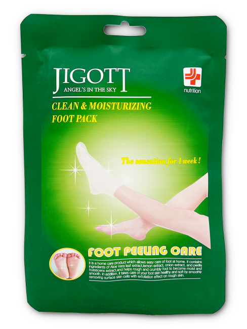 Jigott Маска носки для пилинга ног Clean & Moisturizing Foot Pack, 23 мл Jigott Маска носки для пилинга ног Clean & Moisturizing Foot Pack, 23 мл