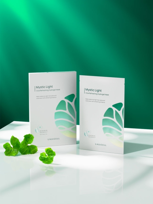 Lalucell Освежающая гидрогелевая маска с экстрактом центеллы Mystic Light Cica Refreshing Hydrogel Mask, 5 шт x 30 г