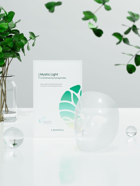 Lalucell Освежающая гидрогелевая маска с экстрактом центеллы Mystic Light Cica Refreshing Hydrogel Mask, 5 шт x 30 г