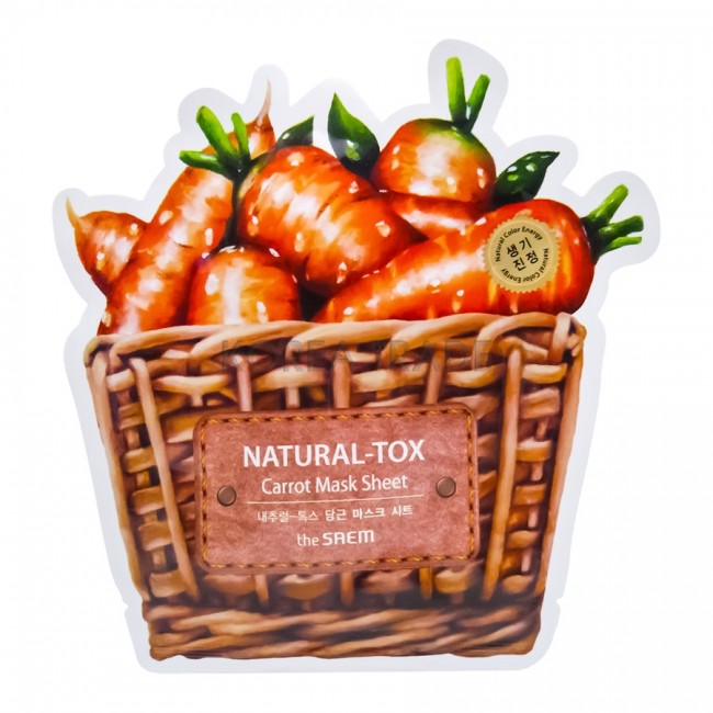The Saem Natural-Tox Carrot Mask Sheet Тканевая маска с экстрактом моркови, 20 г The Saem Natural-Tox Carrot Mask Sheet Тканевая маска с экстрактом моркови, 20 г