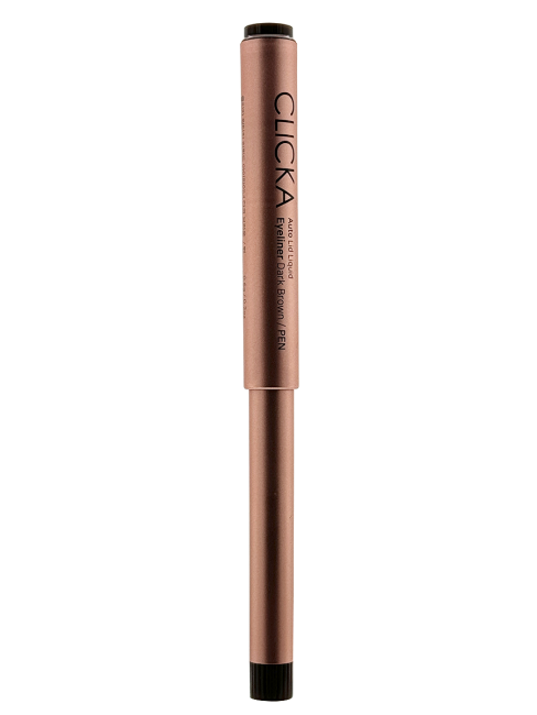 CLICKA Жидкая подводка для глаз с автоматической крышкой темно-коричневая Automatic Lid Liquid Pen Eyeliner Dark Brown, 0,6 г CLICKA Жидкая подводка для глаз с автоматической крышкой темно-коричневая Automatic Lid Liquid Pen Eyeliner Dark Brown, 0,6 г