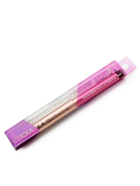 CLICKA Жидкая подводка для глаз с автоматической крышкой темно-коричневая Automatic Lid Liquid Pen Eyeliner Dark Brown, 0,6 г CLICKA Жидкая подводка для глаз с автоматической крышкой темно-коричневая Automatic Lid Liquid Pen Eyeliner Dark Brown, 0,6 г