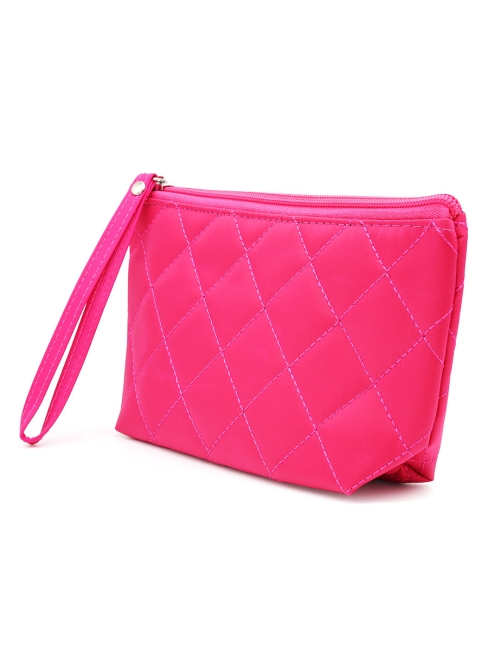 Косметичка женская дорожная стеганая розовая, 22 x 13 см Косметичка женская дорожная стеганая розовая, 22 x 13 см