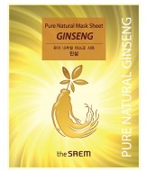 The Saem Маска на тканевой основе для лица с красным женьшенем Pure Natural Mask Sheet Ginseng, 20 мл The Saem Маска на тканевой основе для лица с красным женьшенем Pure Natural Mask Sheet Ginseng, 20 мл