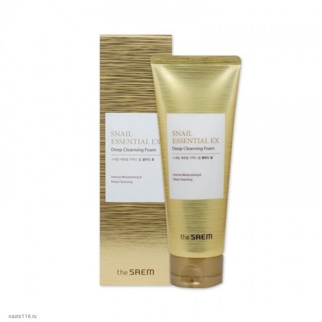 The Saem Пенка для умывания Snail Essential EX Wrinkle Solution Deep Cleansing Foam, 150 мл