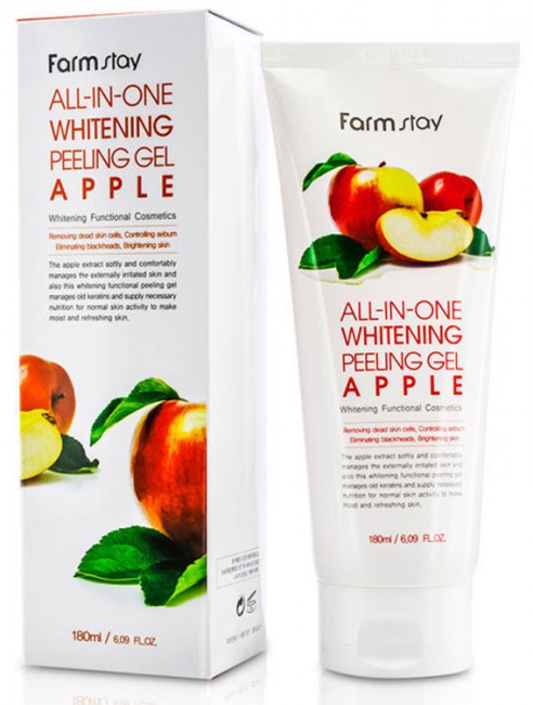 FarmStay All-in-One Whitening Peeling Gel Apple Пилинг гель с экстрактом яблока, 180 мл FarmStay All-in-One Whitening Peeling Gel Apple Пилинг гель с экстрактом яблока, 180 мл