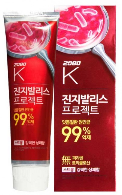 KeraSys Dental Clinic 2080 K Strong Розовая зубная паста Антибактериальная с Гинкго, 100 г KeraSys Dental Clinic 2080 K Strong Розовая зубная паста Антибактериальная с Гинкго, 100 г