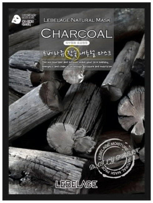Lebelage Charcoal Natural Mask Тканевая маска для лица с экстрактом древесного угля, 23 мл Lebelage Charcoal Natural Mask Тканевая маска для лица с экстрактом древесного угля, 23 мл