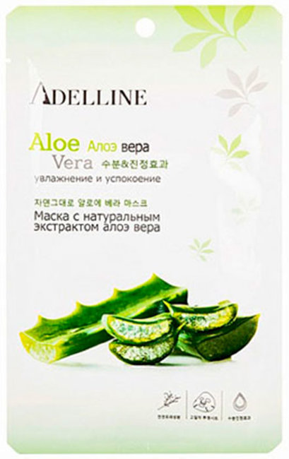 Adelline Facial Mask Aloe Vera Маска с натуральным экстрактом алое вера, 23 мл