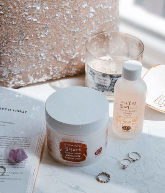 Whamisa Organic Seeds Peeling Finger Mitt Pore Care Спонжи для пилинга на основе ферментов семян растений (глубокое очищение пор), 30 шт