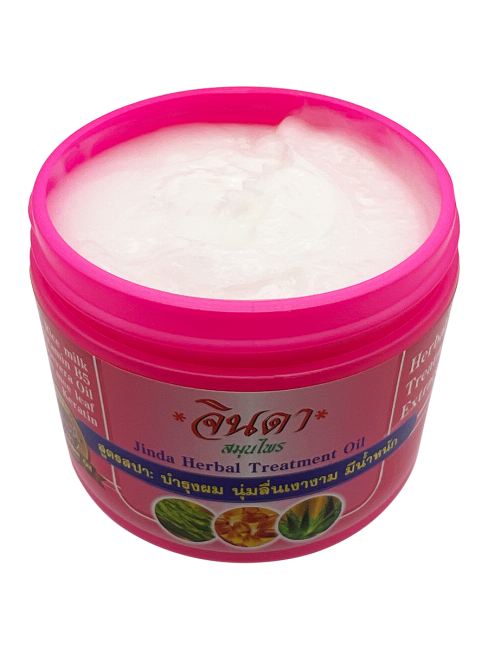 Jinda Лечебная маска для тонких волос с Кератином и Рисовым молочком Herbal Treatment Oil, 400 мл